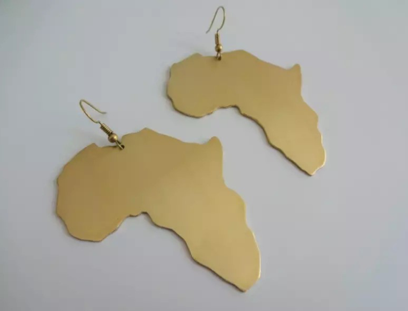 Africa Map Earrings